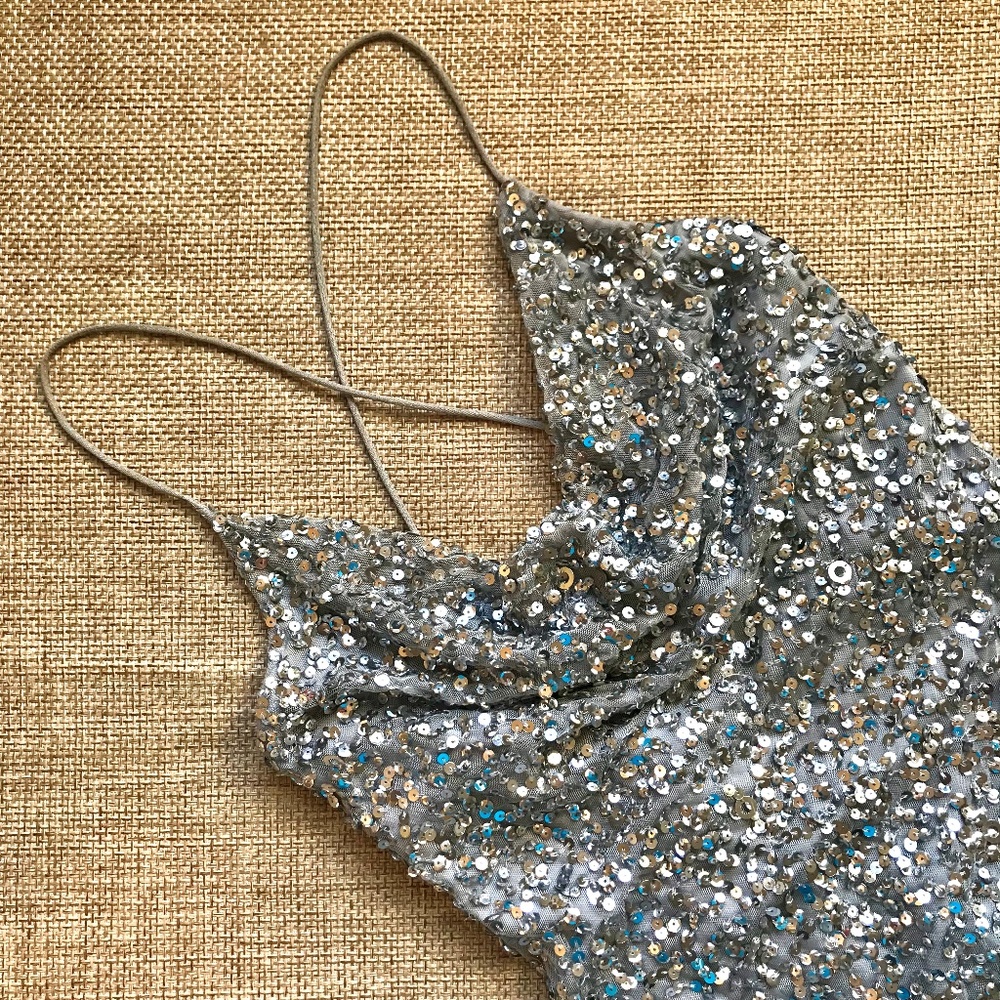 Adrianna Papell Sequin Cocktail Dress